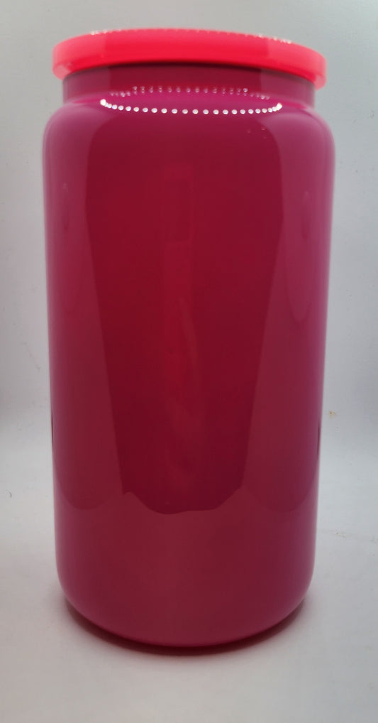 Glass Cup - Dark Pink