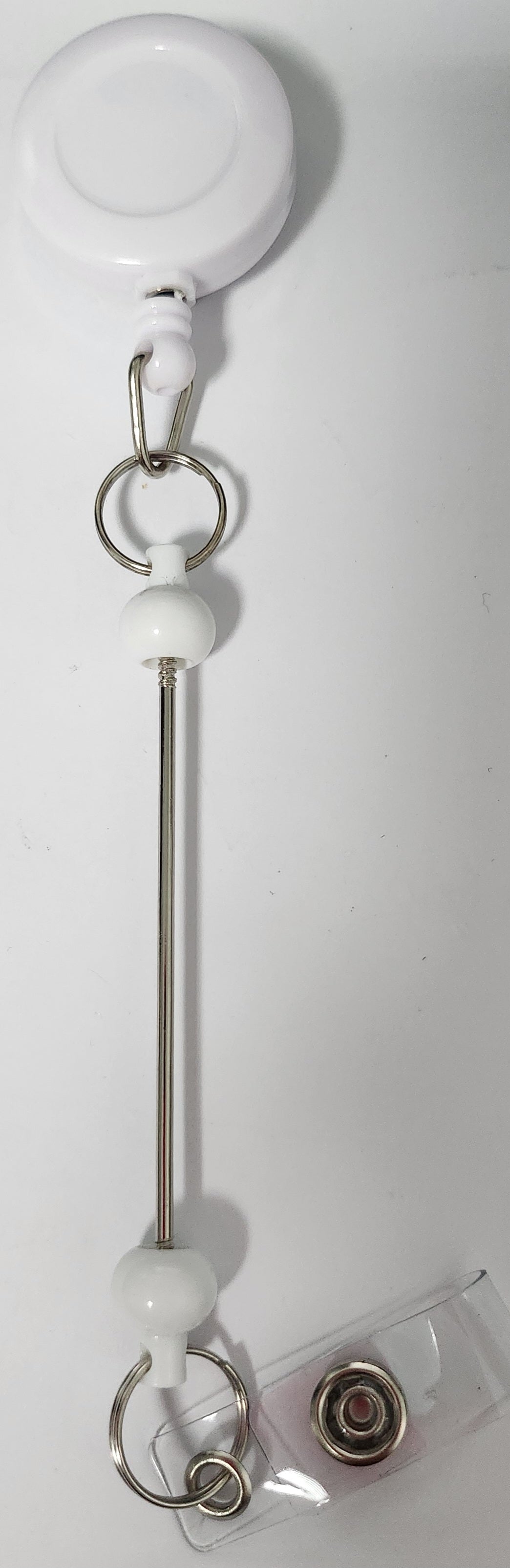 White - Solid Badge Reel